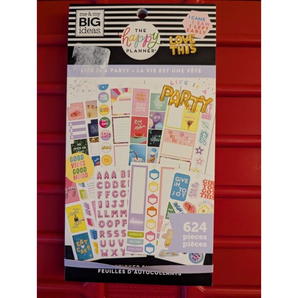 The Happy Planner Life Is A Party Sticker Book Pack Of 624 Me & My Big Ideas - Picture 1 of 2